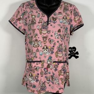 Tokidoki by Koi scrub top xs nwt